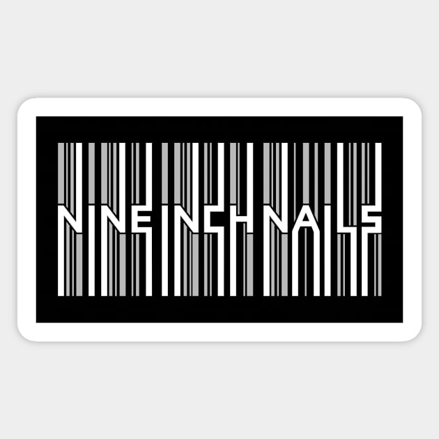 Nine Inch Nails Barcode - Light Sticker by jeffective